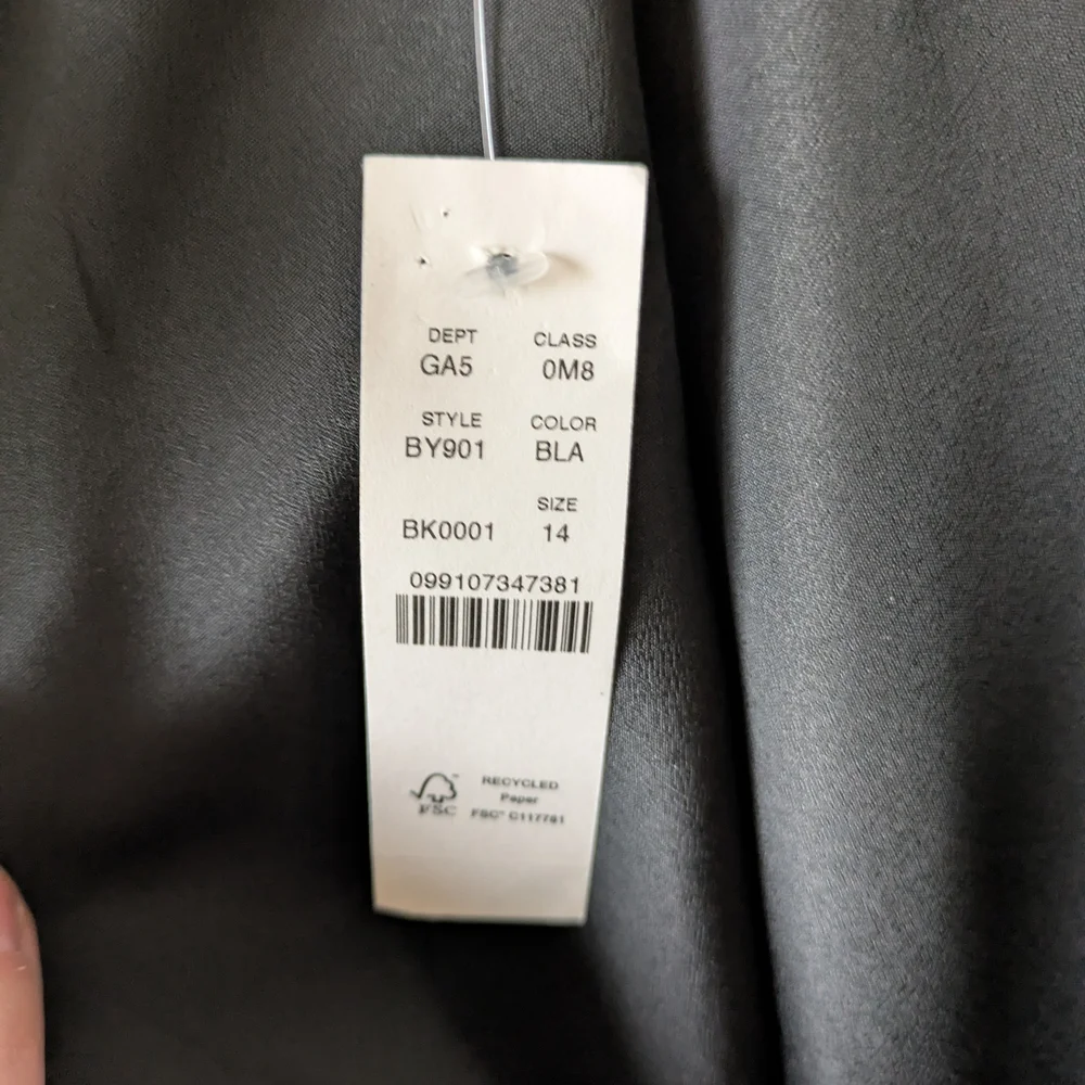 NWT J. Crew Women's Black Linen Pencil Skirt - Size 14